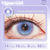 2pcs Half-yearly Color Lenses Vigour Girl Series Artistic Design for Photoshoot Anime Dreamy Eye Brightening Effect
