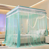 New Palace Princess Mosquito Net with Bracket 3 Doors Lace Canopy Bedroom Decoration