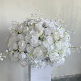 Pink Green Artificial Hydrangea Rose Anthurium Arrangement Wedding Table Centerpiece Floral Runner Party Backdrop Banquet Decor