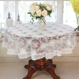 New Lace Tablecloth Pastoral round tablecloth Dining table cloths Home Embroidery table cover rose gold decoration house towel