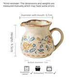 Mini Milk Jug Retro Elegant Lace Decor Ceramic Creamer Pointed Spout Coffee Espresso Sauce Household Table Dining Accessory