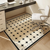 Study Carpet Square Desk Office Chair Floor Mat Home Decoration Rug Bedroom Carpes Retro Minimalist Style Floral Geometric