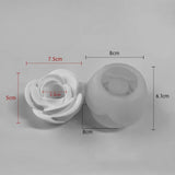 Flower Candlestick Silicone Mould Cement Plaster Rose Candle Holder Mold Candle Holder Molds Long Pole Candle For Artisan Gifts