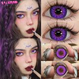 Cosplay Contact Lenses Cosmetics Blue Lens Eye Color Lenses Sharingan Halloween Makeup Red Lenses White Lenses Yellow Lens