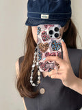 Love leopard print water-ripple phone case for 13 iphone 15 13pro 15pro 14 pro max 12promax 14pro 14promax 12 protect cover