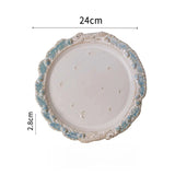 Vintage Relief Western Style Dish with Antique Ceramic Tableware Salad and Dessert Dish