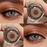 Unspoken Brown Yearly Disposable Colored Contacts Lenses for Eyes Daily Dating Makeup 14.2mm Soft Cosmetic Beauty Lens
