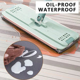 Kitchen Carpet Pvc Leather Mats Grey Solid Color Large Area Rug Waterproof Oil-proof Non-slip Floor Mat Alfombra De Cocina