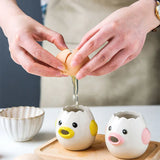 Egg White Separator Cartoon Shaped Ceramic Egg Yolk Separator Household Baking Tool Egg Liquid Filter