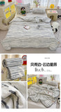 Korean Style Summer Cool Quilt For Girl Skin-friendly Washed Cotton Air Conditioning Quilt Breathable Soft Blanket Home Textiles