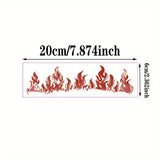1pc Flame Wristband, Temporary Tattoo on Foot Loop, Tattoo Stickers on Arms and Legs, Waterproof and Durable Red Flame
