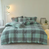 Housse de couette 220x240 Cotton Stripes Duvet Cover Button Girl's Room Skin Breathable Bedding funda nórdica Comforter Sets