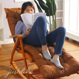 Simple Solid Color Soft Comfortable Recliner Rocking Lounge Chair Couch Sofa Bay Window Sitting Cushion Home Decor (No Chair)
