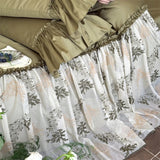 French Romance Large Lace Ruffles Princess Bedding Set 600TC Egyptian Cotton Duvet Cover Flat/Fitted Bed Sheet Pillowcases 4Pcs