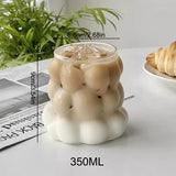 Ins Style irregular Transparent Glass Cup Heat Resistant Coffee Mug Summer drinks Beer Juice Milk Water Cup Cocktail Glass Cups
