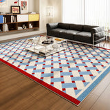 Pink Plaid Living Room Carpet Large Area Modern Minimalist Bedroom Rugs Fashion Art Ins Home Decoration Sofa Mats Ковер Alfombra