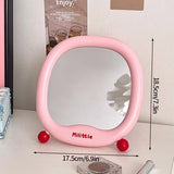 Nordic Style Vanity Mirror with Wave Frame INS Irregular Makeup Mirrors Table Desk Mirror for Bedroom Decorative Photoprops