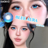 2Pcs Blue Series Stylish Large Diameter Myopia Contact Lenses, Ultra Soft Comfort Annual Wear for Daily  Cosplay