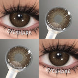 0~-6.00 Myopia Black Colored Contact Lenses with Prescription Brown Lenses with Degree Pupils Lens Fashion Yearly