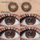 Big Diameter Natural Style Colored Contacts 2pcs Multi-Tone Y2K Lenses for Wedding Party Gift 0.00D No Power