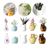 Ceramic Vase Fridge Stickers DIY Excluding Plants Mini Plant Vase Exquisite Three-dimensional Refrigerator Magnets Gift