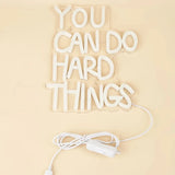 Chi-buy LED Neon U Cand Do Hard Things USB Powered Neon Signs Decor Lamp Signs Birthday Gift Wall Art For Bedroom Room Bar Shop