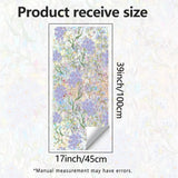 PVC Window Privacy Film Translucent Static Cling Film Static Stained Glass Cling Removable Floral Window Privacy Film