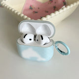 Korean Cartoon Cute Blue Dolphin Pattern Couple Earphone Case For AirPods 4 New Soft Cover For AirPods Pro 2 3 1 With Pendant