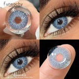 1Pair Colorful Contact Lenses Fashion Beautiful Colorcon Eyes Lenses Cosmetics Gray Lens Brown Contacts Lens Eye Yearly