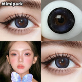 2pcs High Gloss Big Diameter Colored Contacts High Moisture Half Yearly Lenses for Daily Wear Makeup Party 0.00D No Po