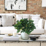 Artificial Shrubs Plants Fake Eucalyptus Leaves Stems Greenery Branches for Garden Home Wedding Courtyard Outdoor Office Decor