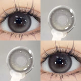 1 Pair Brown Eye Lenses Korean Natural Lenses Color Contact Lenses Eyes with Degree Gray Beautiful Pupil Fast Shipping