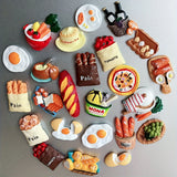 5pcs, Fridge Magnets, Cartoon Fridge Magnets, Kawaii Simulation Food Refrigerator Magnets, Whiteboard Magnets Sticker