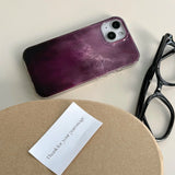 Chic INS Gradient Purple Ripple Texture Double Layers Fashion Phone Case for iPhone 16 15 14 13 Pro Max Back Phone Cover Capa