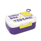 Stainless Steel Lunch Box,Portable Bento Box with Spoon, Plastic Bento Box Kids with Handle, Microwavable Food Container