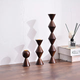 Wood Candle Stand, Retro Candlestick,Home Creative Art Decoration, Wedding Table Romantic Decorative Props