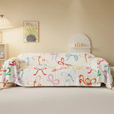 Cartoon Pattern Couch Towel, One Piece All Inclusive, Four Seasons Universal Imitation Hemp Settee Cover, Anti Slip Dust Covers