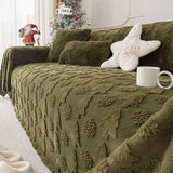 New Christmas Rabbit Plush Sofa Cover Thick Warm All-Cover Solid Couch Covers for Winter Multifunctional Soft Blanket for Office