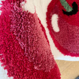 Pink Cherry Super Soft Handmade Tufting Rug Kid Room Decoration Salon Thick Pile Rug Irregular Carpet For Living Room Home Decor