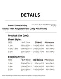 Ikeehome  Thiened Double-Sided Milk Velvet Four-Piece Set Carved Coral Velvet Warm Bedding Cover Winter Bed Canopy Kit Princ Sle...
