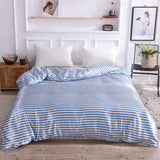 Bed Linen Silky Duvet Cover220x240 Stripe Queen Size 1PCS Quilt Cover Bedding covers Fashion Home Textile Nordic sling