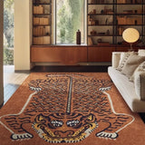 Tiger Print Living Room Carpet Retro Luxury Large Area Bedroom Rug High-end Fashion Home Decor Sofa Coffee Table Mat Alfombra