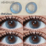 Big Diameter Natural Style Colored Contacts 2pcs Multi-Tone Y2K Lenses for Wedding Party Gift 0.00D No Power