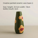 New Creative painted ceramic vases home living room desk decoration ornaments flower arrangement vases spatial aesthetic design