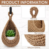 Hanging Baskets for Veggies Kitchen Fruit Basket Wall Baskets Woven Produce Holder Storage Fruit Wall Hooks Home Restaurant