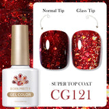 10ml Glitter Sequins Gel Nail Polish Shining Soak Off UV Semi-permanent Varnish Base Top Coat Hard Gel Design