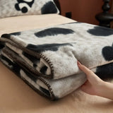 Ikeehome  Thickened imitation cashmere milk fleece blanket shawl towel blanket coral fleece office blanket