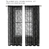 2pcs French Lace Window Screen Semi Blackout Lace Curtain Home Textile Sunshade Curtain Suitable for All Seasons