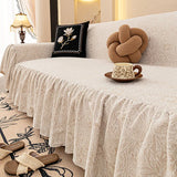 Palace Chenille Sofa Cover with Skirt Edge Luxury Printed Sofa Cushion for All Seasons Elegant All-Cover Dustroof Home Textiles