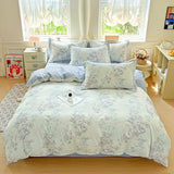 Ikeehome  new cotton printing four-piece quilt cover student dormitory single bed sheet bedding three-piece set